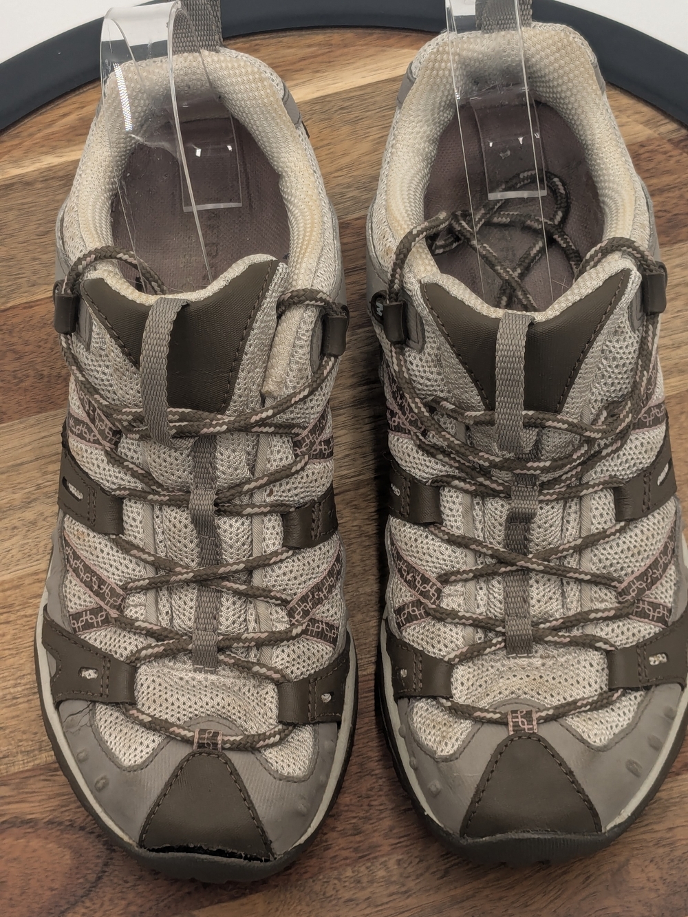 Merrell Women's Size 8 Hiking Trail Shoes Gray Elephant Pink Outdoor Lace Up